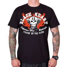 BLACK HEART Flathead Skull T-Shirt