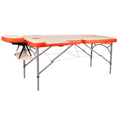 Masážní stůl inSPORTline Tamati 2-dílný hliníkový - oranžová