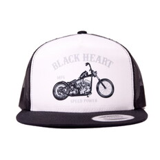 Snapback sapka BLACK HEART Bobber WHT Trucker