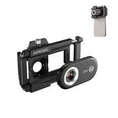 Mikroskop objektiv pro smartphone 200x Apexel s LED a UV světlem