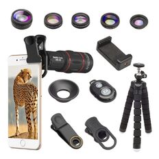 Sada Apexel 6v1 - teleobjektivy 18x se stativem a Bluetooth spouští