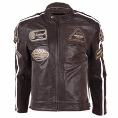 Ledermotorradjacke BOS 2058 braun