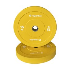Gumový kotouč inSPORTline Bumper Plate Go 15 kg 50 mm