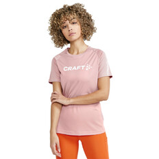 Dámské triko CRAFT CORE Unify Logo - světle růžová