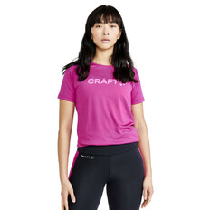 Dámské triko CRAFT W CORE Unify Logo - růžová