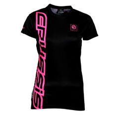 CRUSSIS Damen T-Shirt schwarz-fluo pink