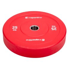 Gumový kotouč inSPORTline Bumper Plate Go 25 kg 50 mm
