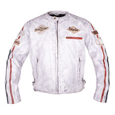Pánska kožená moto bunda W-TEC Sheawen White New