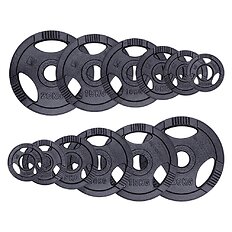 Litinové olympijské kotouče inSPORTline Hamerton Black 50 mm 1,25-25 kg