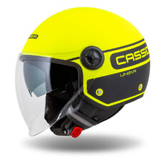 Motorcycle Helmet Cassida Handy Plus Linear Pearl Fluo Yellow/Matte Black