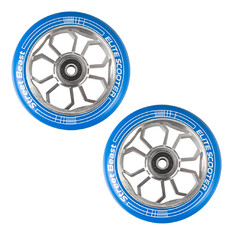 Freestyle Scooter Wheels 110 mm, Blue-Silver – 2 Pcs.