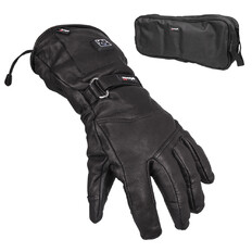 Kožené vyhrievané lyžiarske a moto rukavice Glovii GS5 - čierna