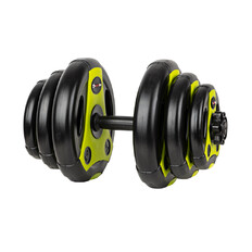 Adjustable Single-Handed Dumbbell inSPORTline 3–18 kg Black-Green