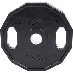 Pogumovaný olympijský kotúč inSPORTline Ruberton 15 kg 50 mm