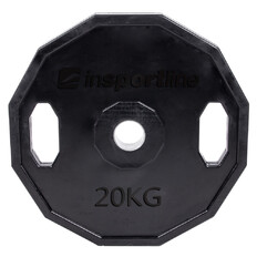 Pogumovaný olympijský kotúč inSPORTline Ruberton 20 kg 50 mm