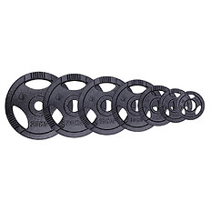 Litinové olympijské kotouče inSPORTline Hamerton Black 50 mm 1,25-25 kg