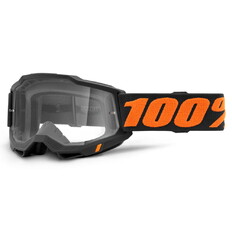 Motocross szemüveg 100% Accuri 2 - Chicago fekete-narancssárga, átlátszó plexi