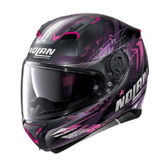 Moto helma Nolan N87 Carnival N-Com - Flat Black-Purple