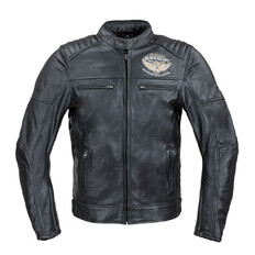 Pánská kožená bunda W-TEC Black Heart Wings Leather Jacket