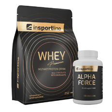 SADA: Protein inSPORTline WHEY Premium 700g + Stimulant inSPORTline AlphaForce, 90 kapslí