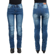 Dámske moto jeansy W-TEC Lustipa - 2. akosť - modrá
