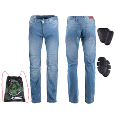 Męskie jeansowe spodnie motocyklowe W-TEC Shiquet - Niebieski
