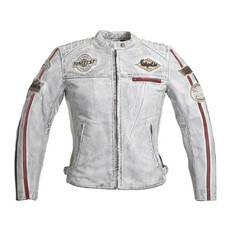 W-TEC Sheawen Lady White Damen Leder Motorradjacke