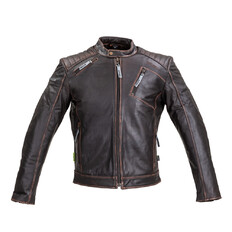 Skórzana męska kurtka motocyklowa W-TEC Embracer - Vintage ciemnobrązowy