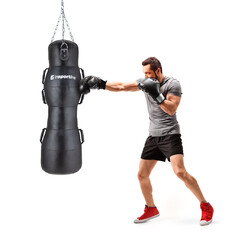 Worek treningowy MMA bokserski z uchwytami inSPORTline Luttor 120 cm - Czarny