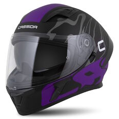 Motorcycle Helmet Cassida Orbit Multivers Matte Black/Purple/Gray/White