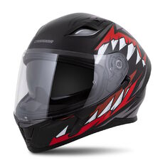 Moto přilba Cassida Orbit StriX červená/šedá/bílá/černá