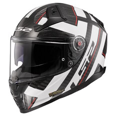 Motorcycle Helmet LS2 FF811 Vector II Carbon Strong Glossy White