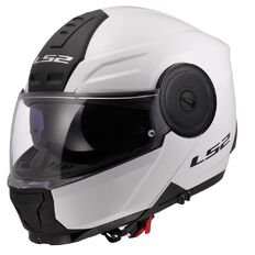 Výklopná moto prilba LS2 FF902 Scope II Solid Gloss White