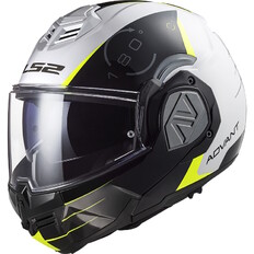 Flip-Up Motorcycle Helmet LS2 FF906 Advant Codex White Black P/J