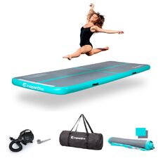 Inflatable Exercise Mat inSPORTline Airstunt 300 x 100 x 10 cm Gray w/ Electric Pump