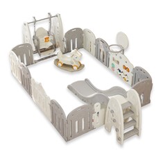 Детска пластмасова кошара с аксесоари inSPORTline Teutonino 186x236 см