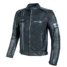 Férfi bőr motoros kabát Spark Brono Evo - fekete