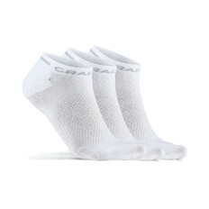 Kotníkové ponožky CRAFT CORE Dry Shaftless 3 páry - bílá
