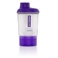 Shaker Nutrend se zásobníkem 300 ml - fialová