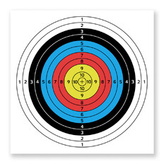 Paper Archery Target inSPORTline Dabbak 60 x 60 cm – 10 Pcs.