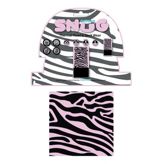 Univerzální multifunkční nákrčník Oxford Snug - Black - Pink Zebra