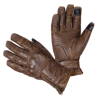 Moto rukavice W-TEC Inverner - tmavě hnědá - tmavě hnědá