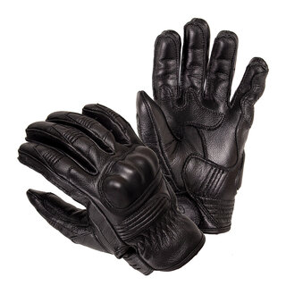 Kožené moto rukavice W-TEC Trogir - černá - černá