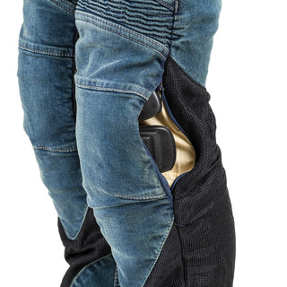 Dámské moto jeansy W-TEC Bolftyna - modro-černá