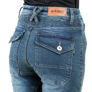 Dámské moto jeansy W-TEC Bolftyna - modro-černá