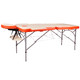 Masážní stůl inSPORTline Tamati 2-dílný hliníkový - krémově bílá - oranžová