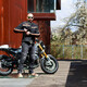 Pánská moto bunda W-TEC 2Stripe - černo-béžovo-oranžová