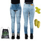 Dámské moto jeansy W-TEC Grandea EVO - modrá - modrá