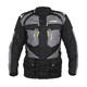 Férfi motoros kabát W-TEC Burdys Evo - fekete-szürke-zöld - fekete-szürke