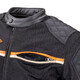 Férfi motoros kabát W-TEC 2Stripe - fekete-bézs-narancs